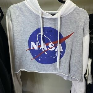 Nasa crop top hoodie